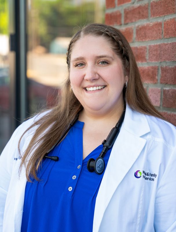 Headshot portrait of Jessica Wood at MFHS Circle of Care in Scranton